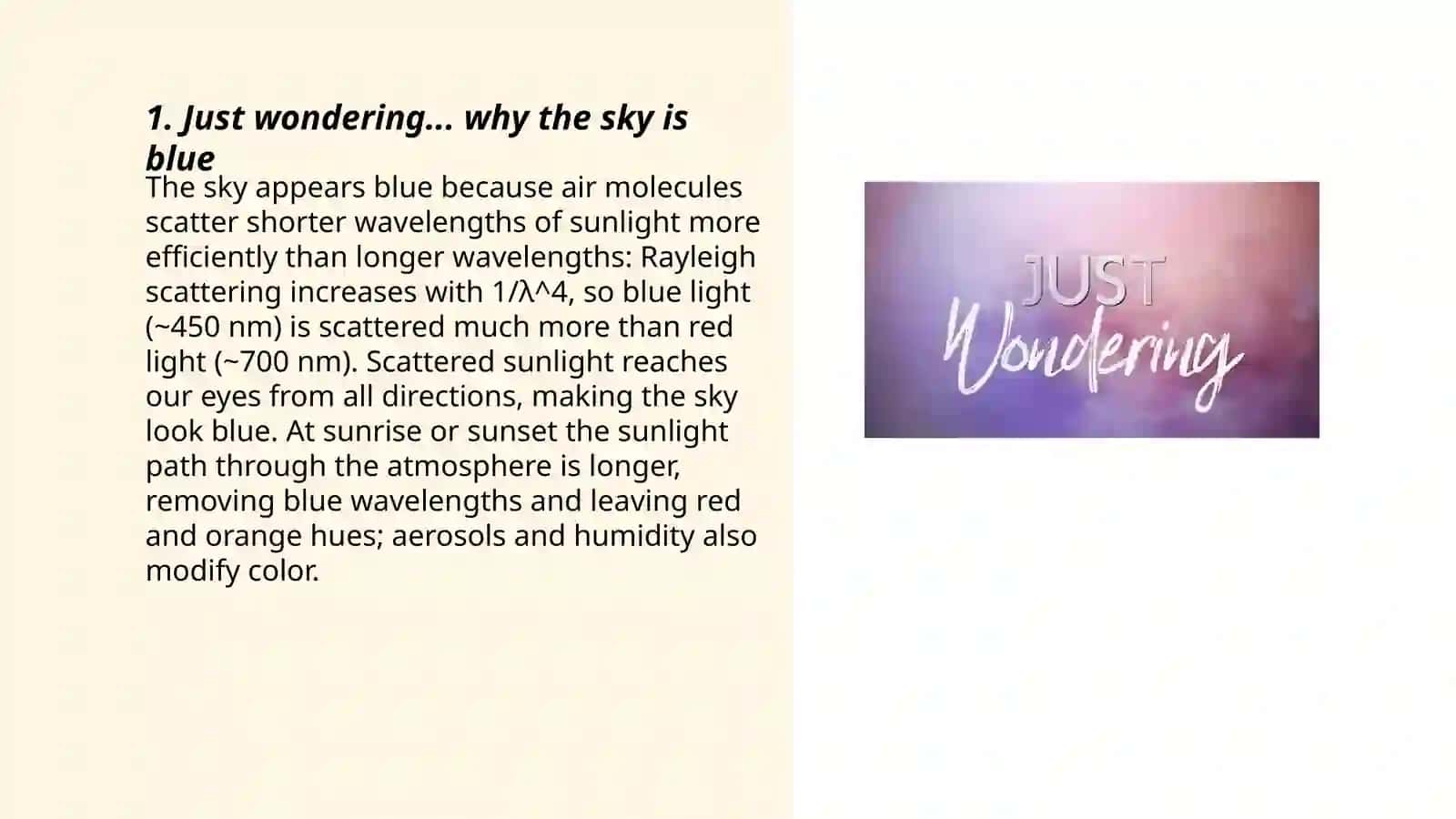 Just wondering... 3