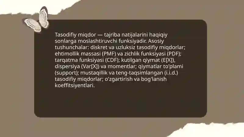 Tasodifiy miqdorlar 3