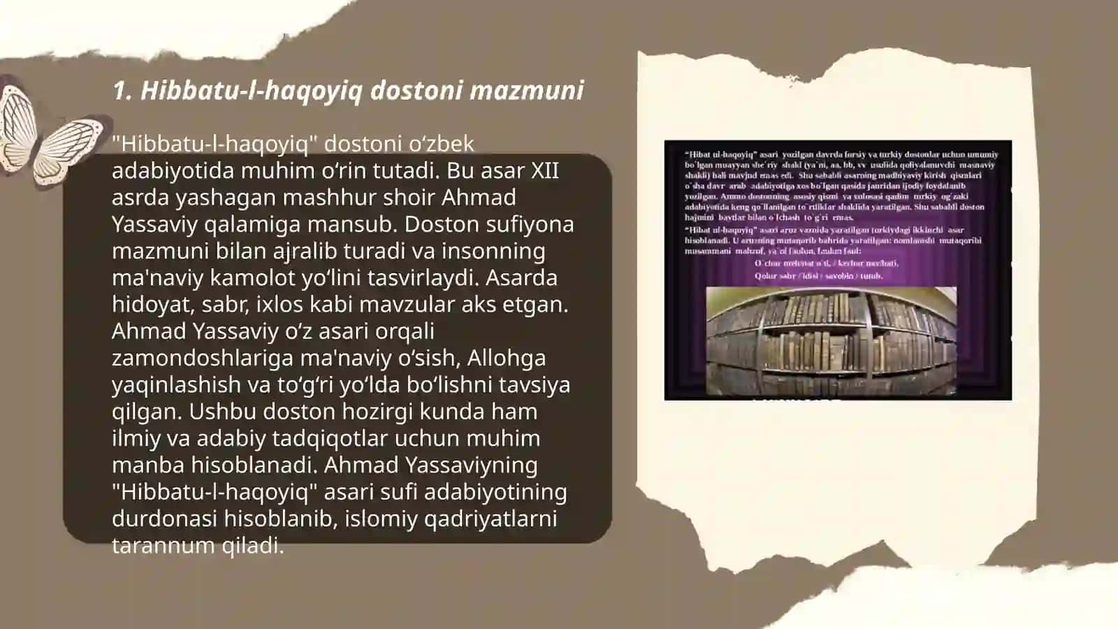 Hibbatu-l-haqoyiq dostoni poetikasi 3