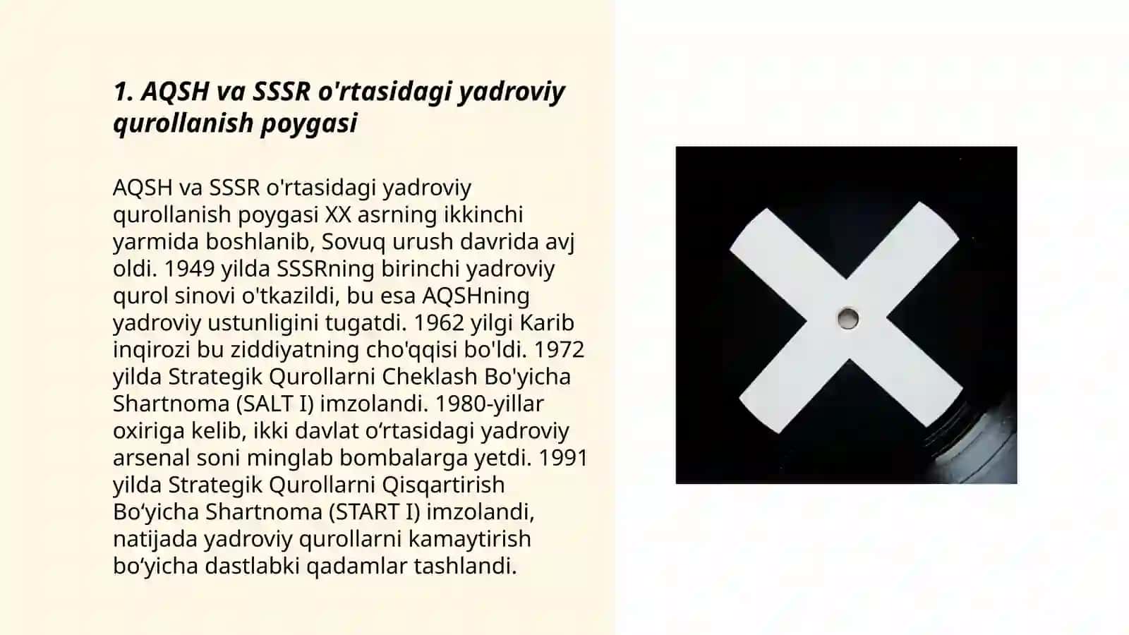 AQSH va SSSR o'rtasidagi yadroviy qurollanish poygasi 3