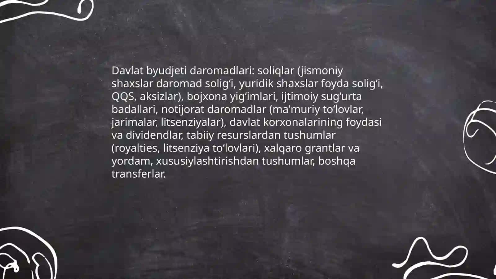 Daromad va buromadga oid iqtisodiy masalalar 3