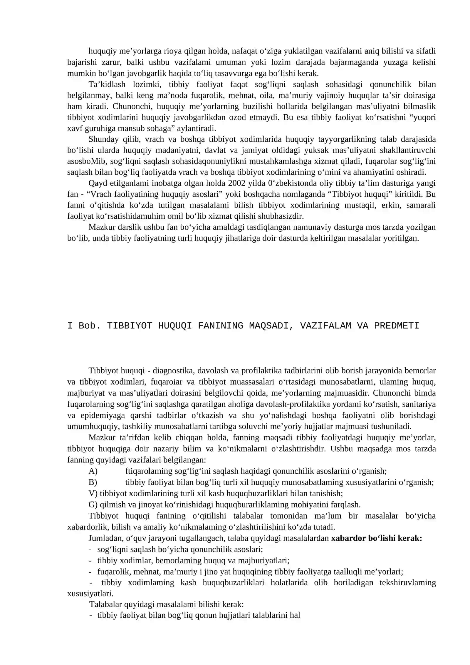 Vrach Faoliyatining Hususiy Asoslari 3