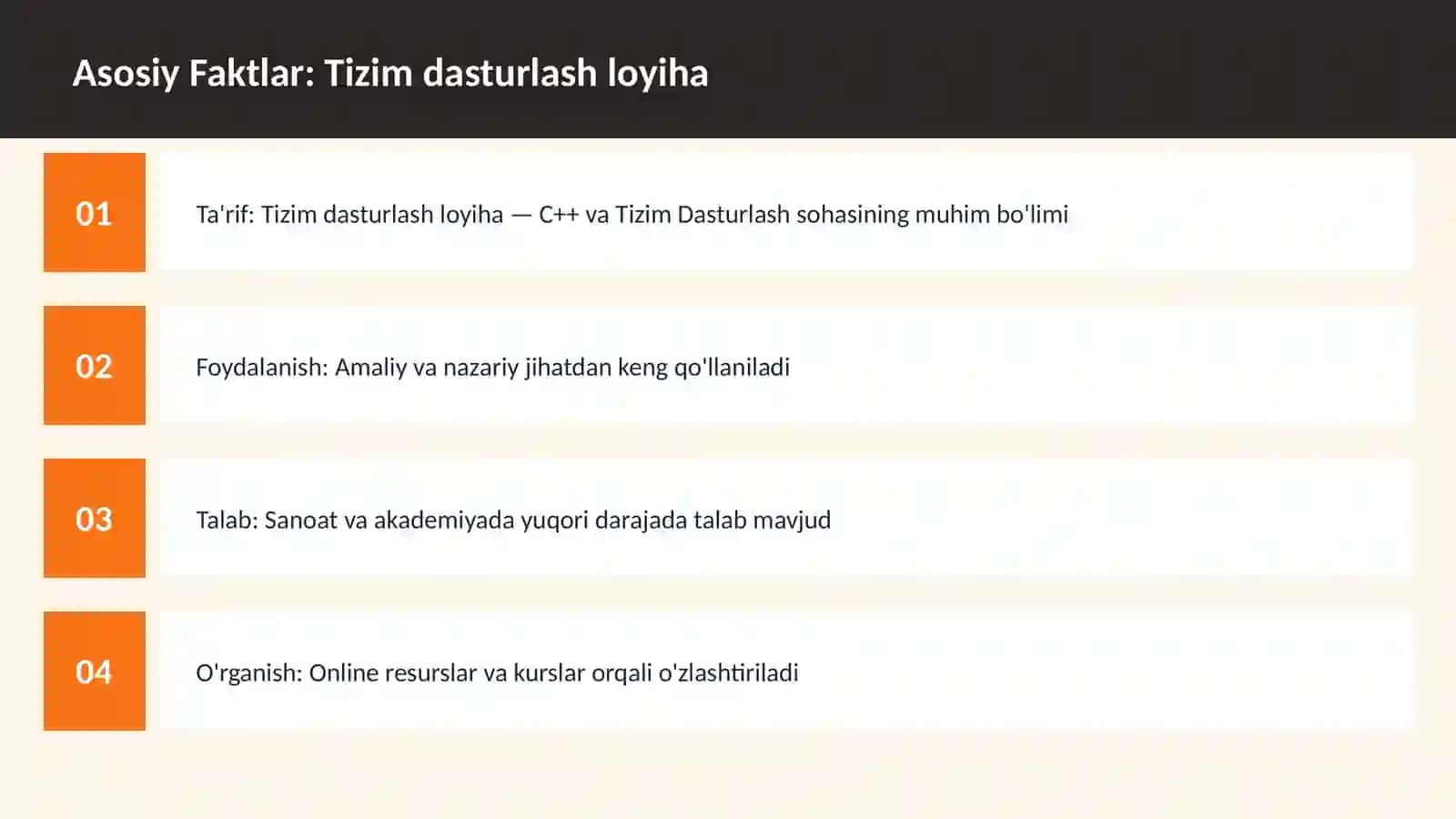 Tizim dasturlash loyiha 3