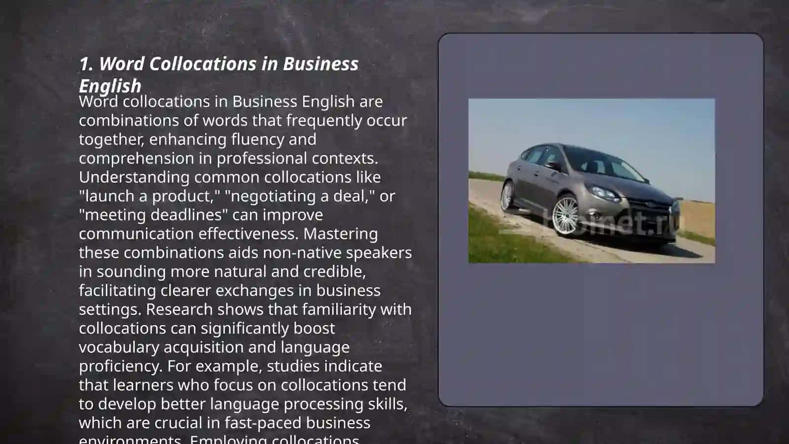 Word Collocations in Business English 3