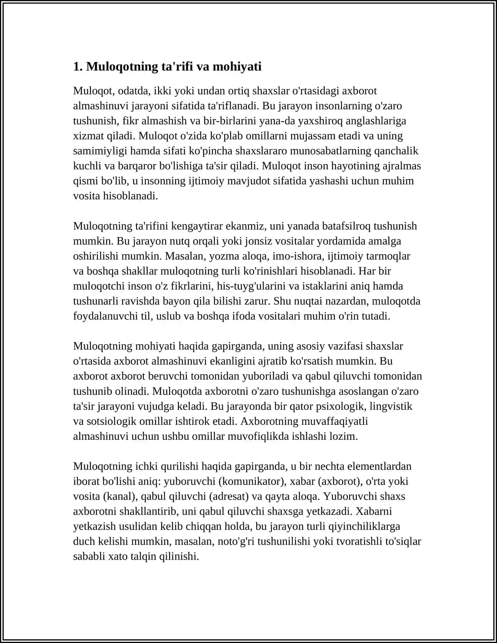 MULOQOT HAQIDA TUSHUNCHA 3