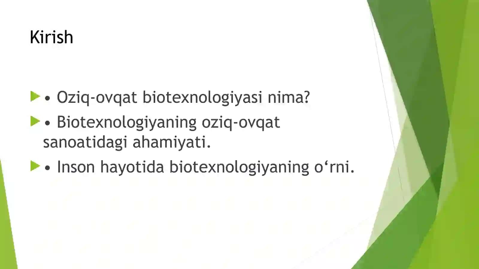 Oziq-ovqat biotexnologiyasi 3
