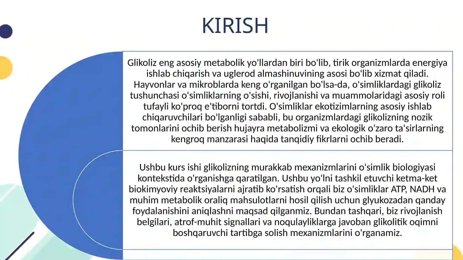 Glikolizva uning hujayra metabolizmidagi o'rni 3
