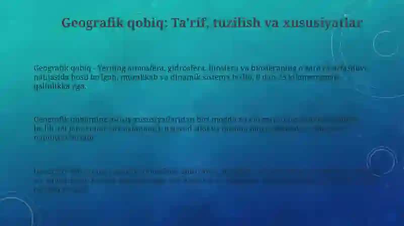 Yerning geografik qobiqi 3