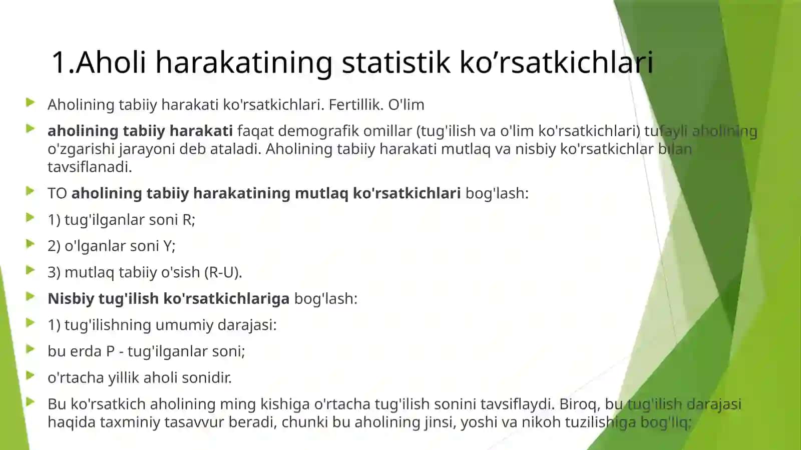 AHOLIHARAKATINING STATISTIK KO’RSATKICHLARI 3
