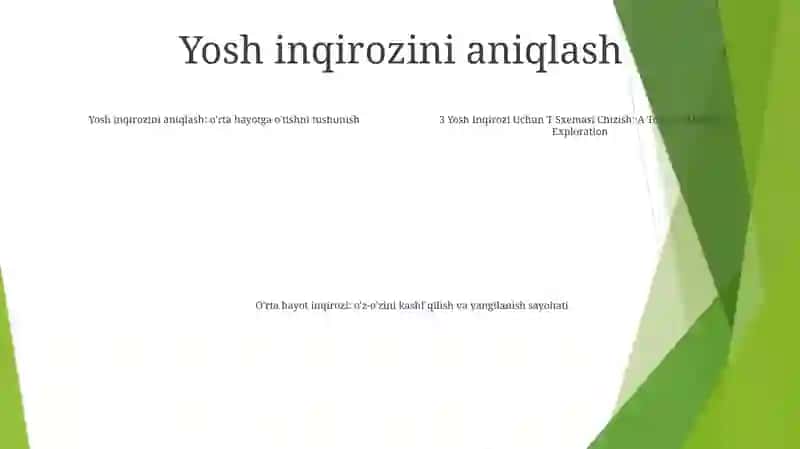 3 Yosh Inqirozi Uchun TSxemasiChizish 3