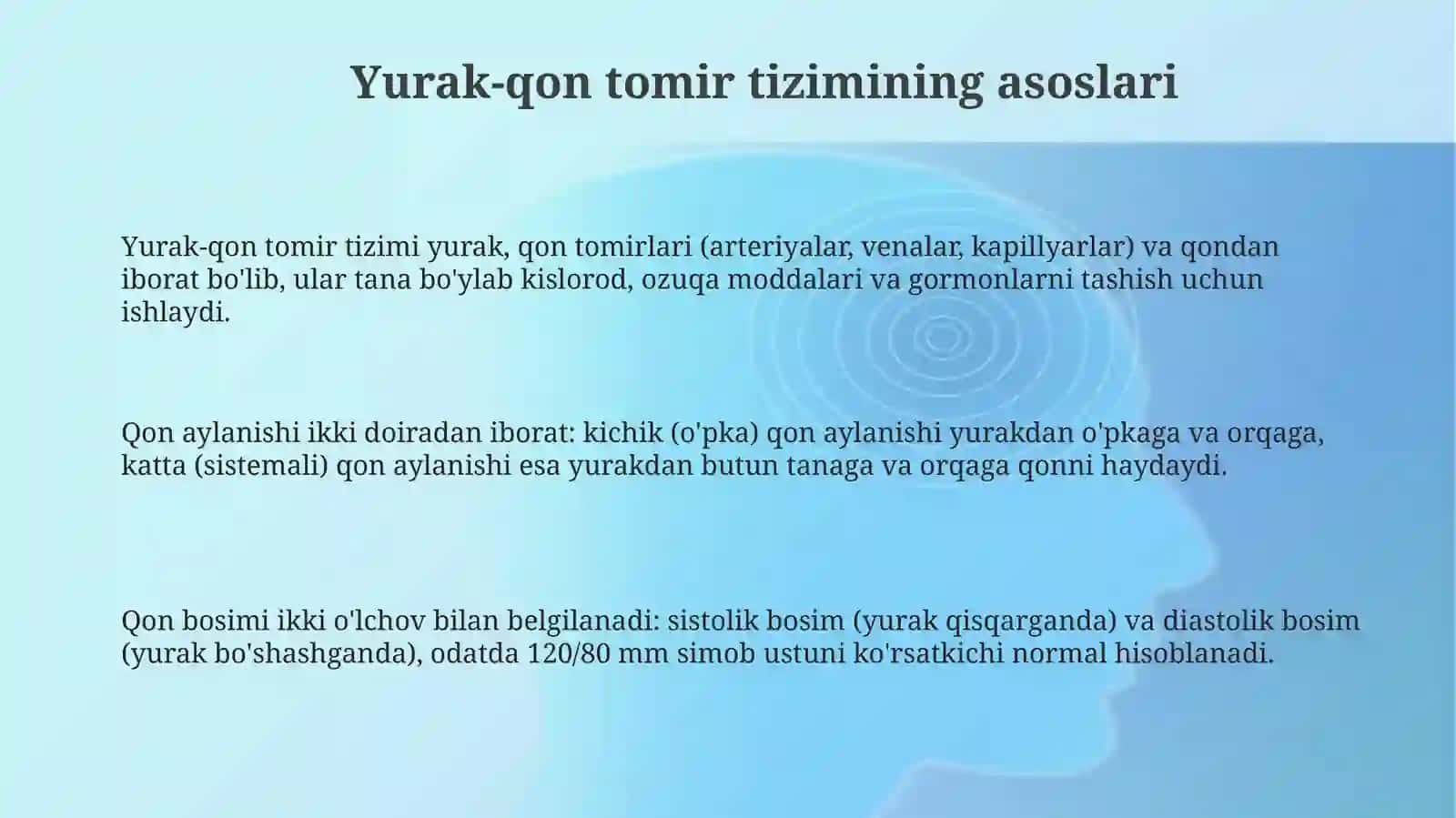 Yurak-qon tomir tizimini va modellari 3
