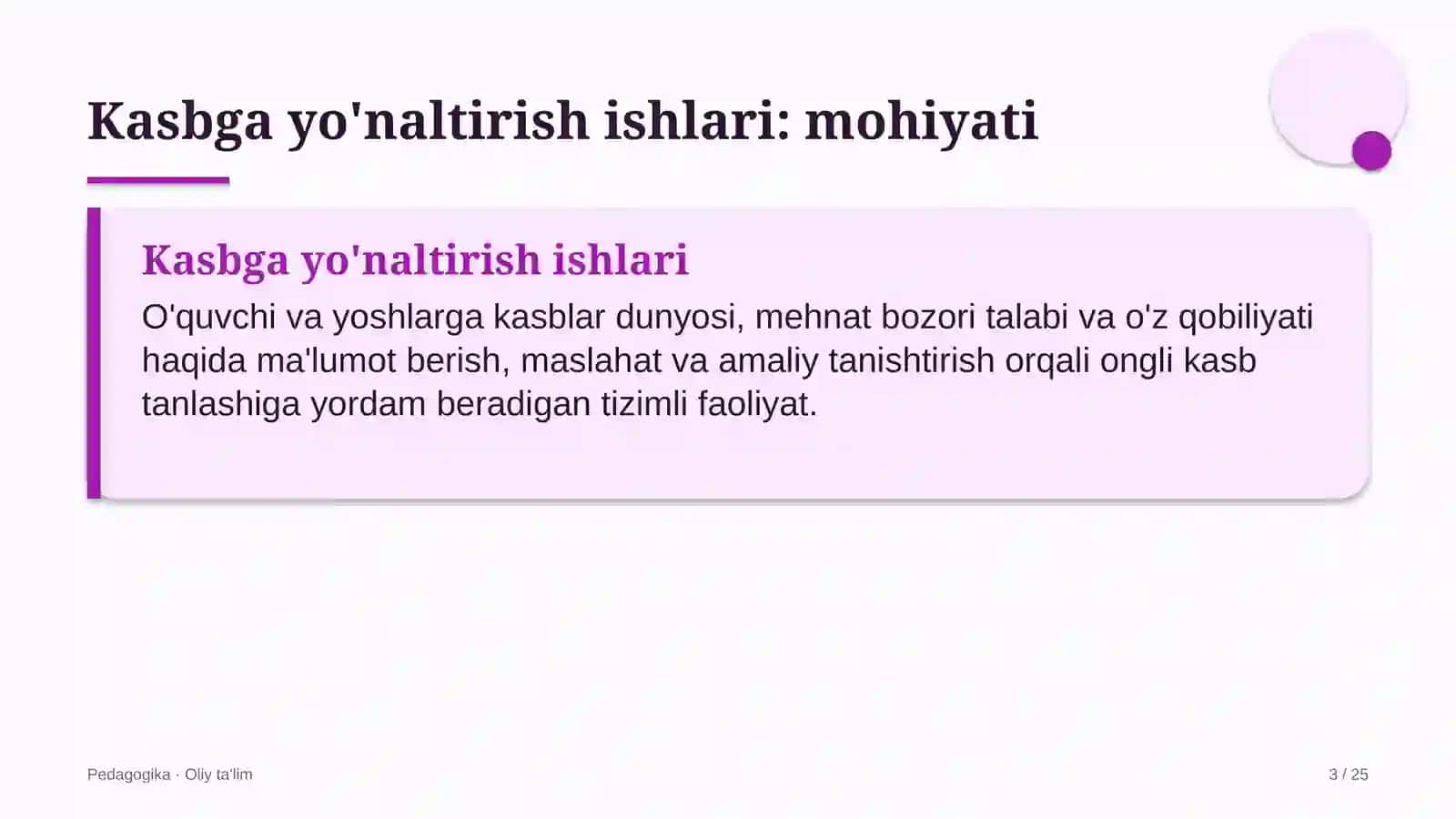 Baholash tashkilotlarida kasbga yo'naltirish ishlari 3