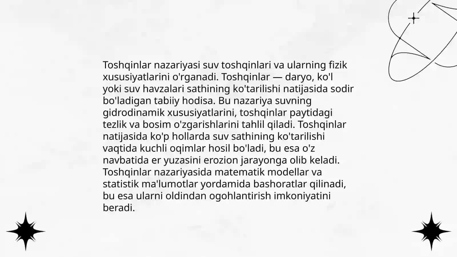 Toshqinlar nazariyasi 3