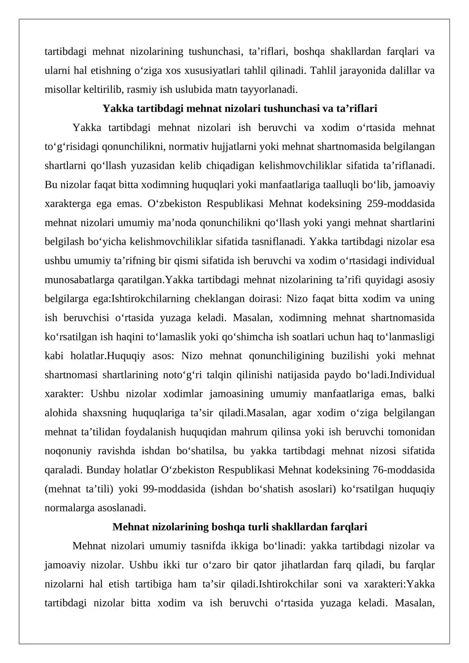 Yakka tartibdagi mehnat nizolari 3