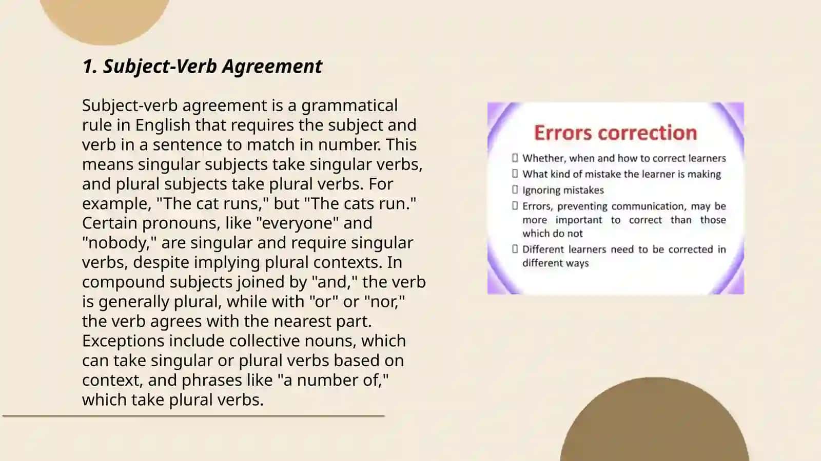 Correcting learners 3