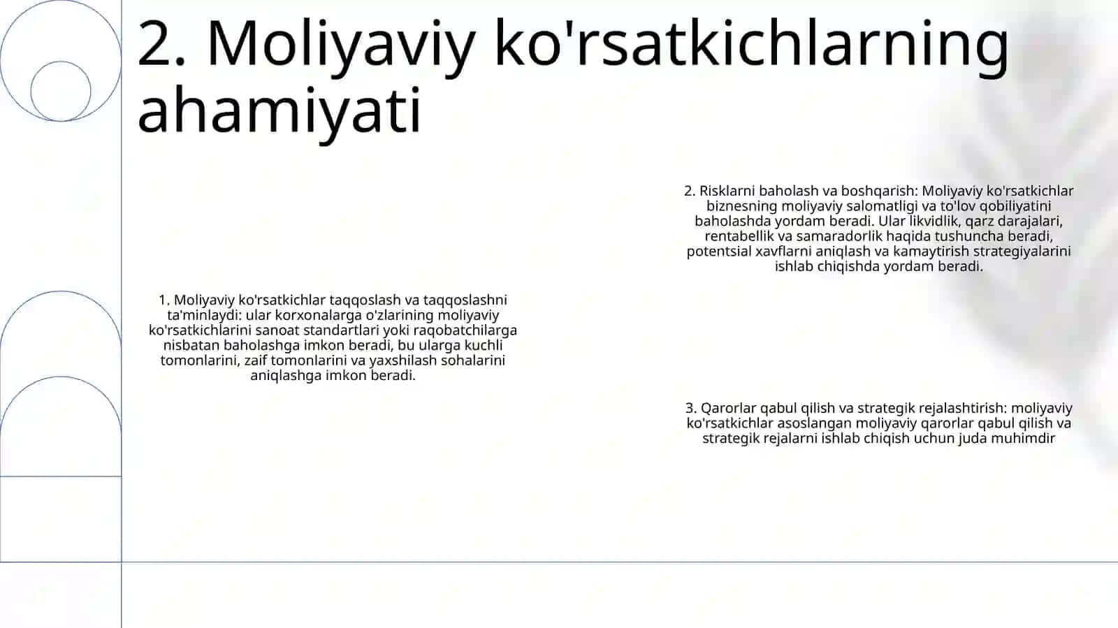 Moliya Ko‘Rsatkichlar Tahlili Va Ularni Hissoblash 3
