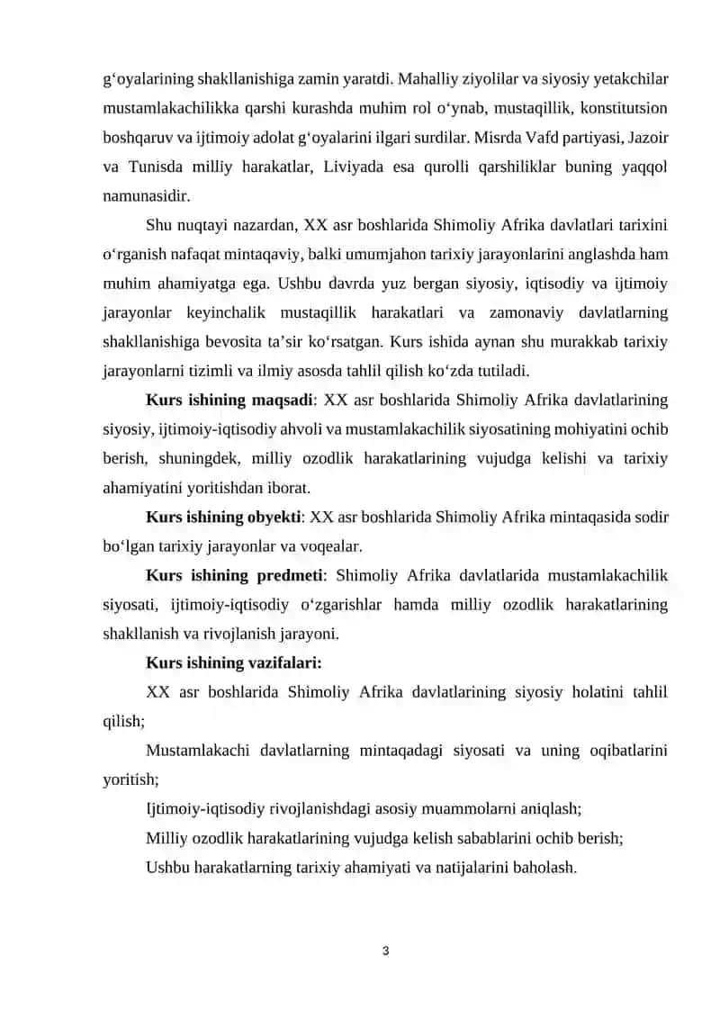 XX asr boshlarida Shimoliy Afrika davlatlari 3