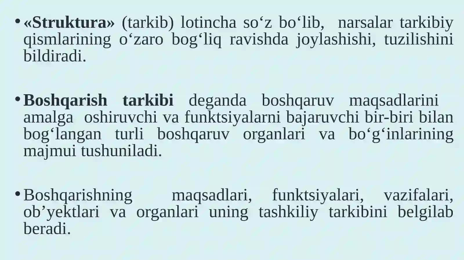 Menejmentning tashkiliy tarkibi tuzilishi 3