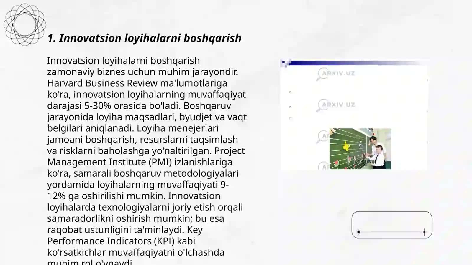 Innovatsion faoliyatning tashkiliy shakllari 3