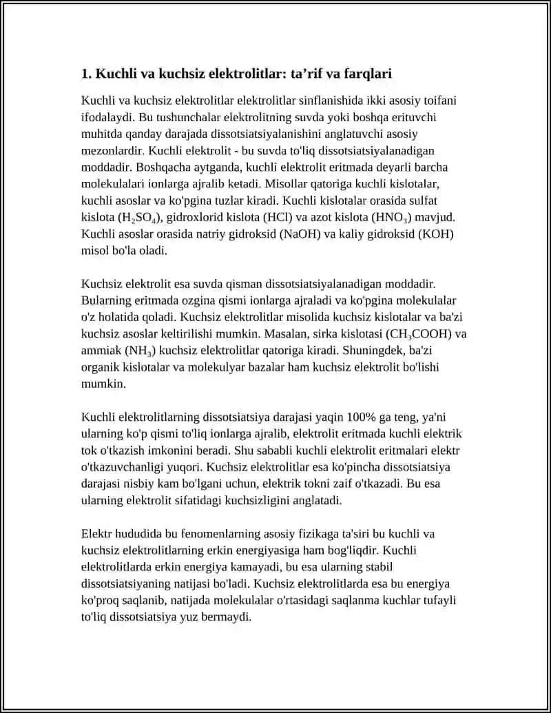 KUCHLI VA KUCHSIZ ELEKTROLITLAR 3