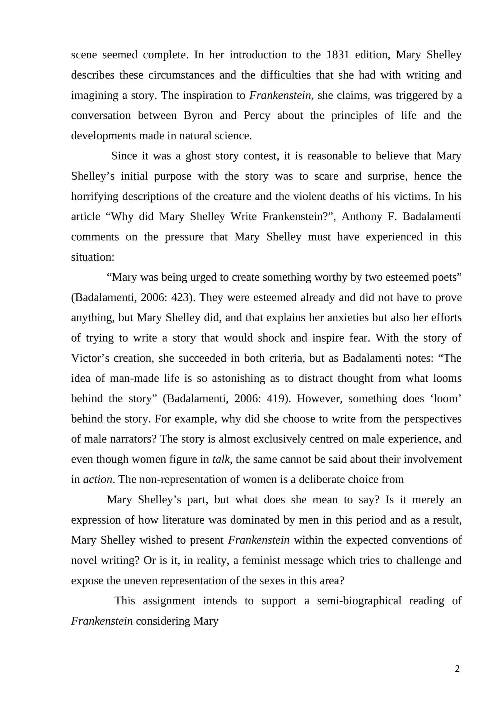 The Genre-Style Originality of M. Shelley's Novel "Frankenstein, or New Prometheus" 3