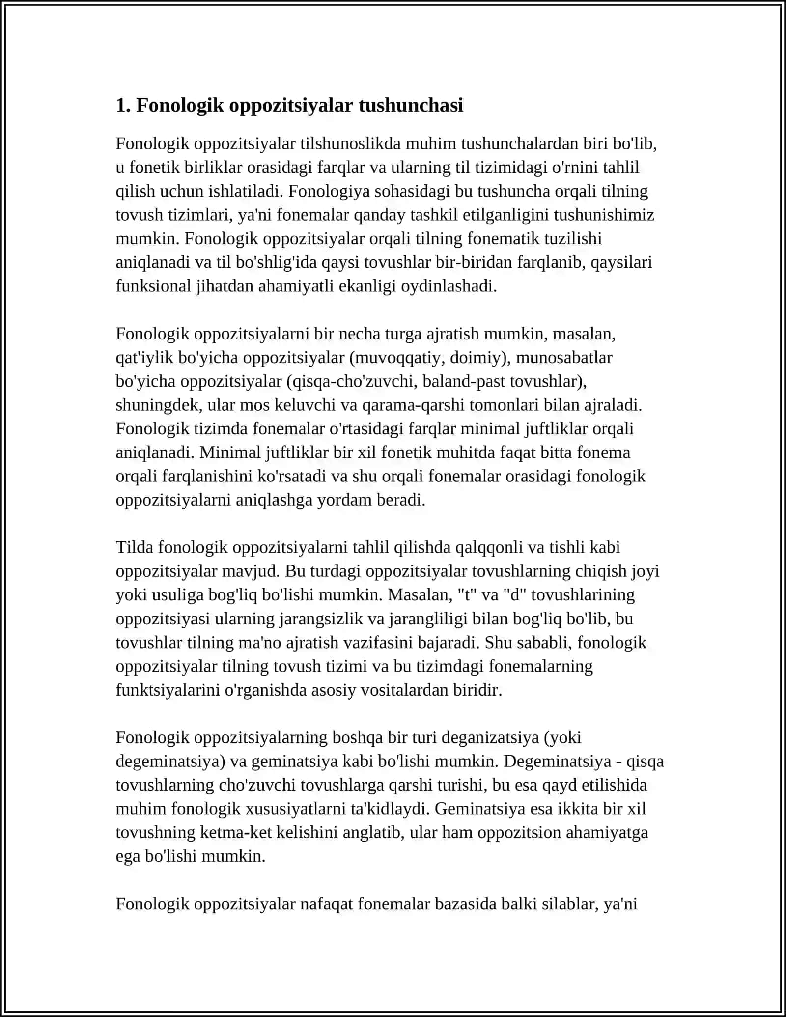 O'zbek tilida fonologik oppozitsiyalar 3