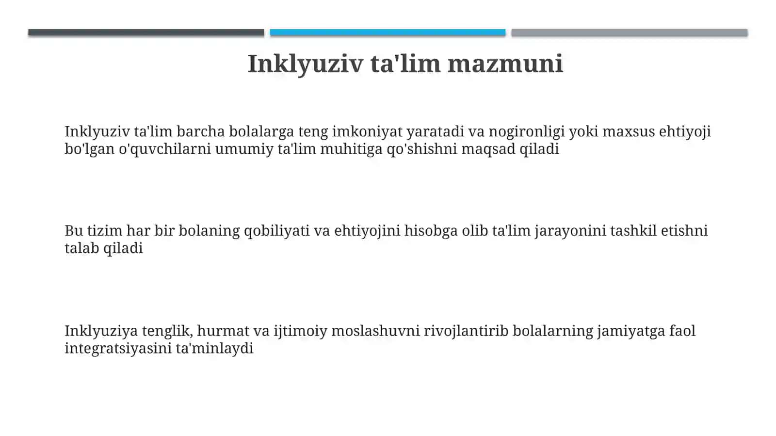 Inklyuziv ta'lim tushunchasi 3