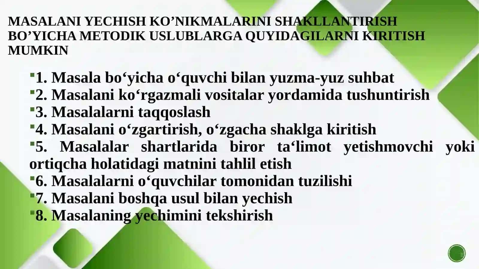 Nostandart va mantiqiy masalalar 3