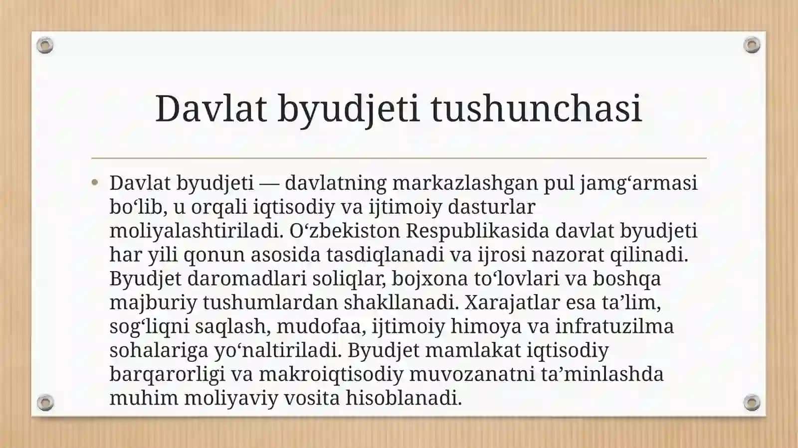 Davlat Byudjeti va Uning Iqtisodiy Mazi 3