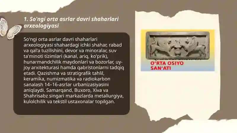 So'ngi orta asrlar darvri arxealogiyasi 3