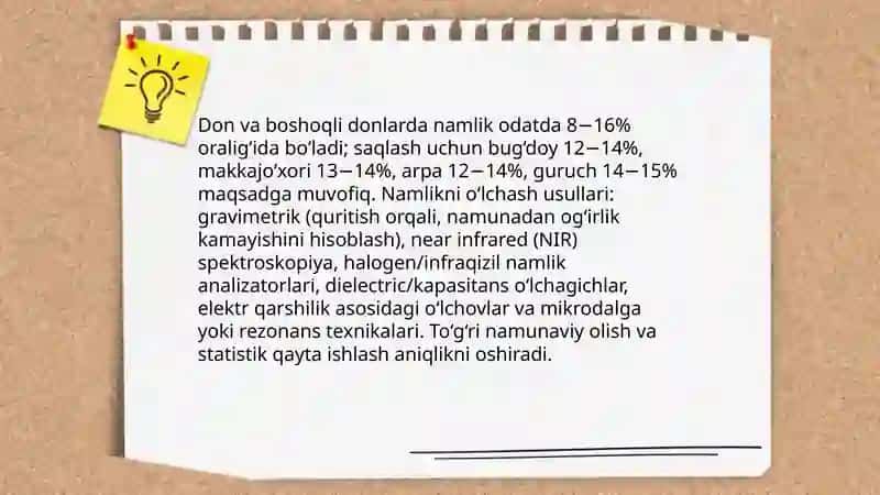 Don va boshoqli donlar tarkibi va holati 3