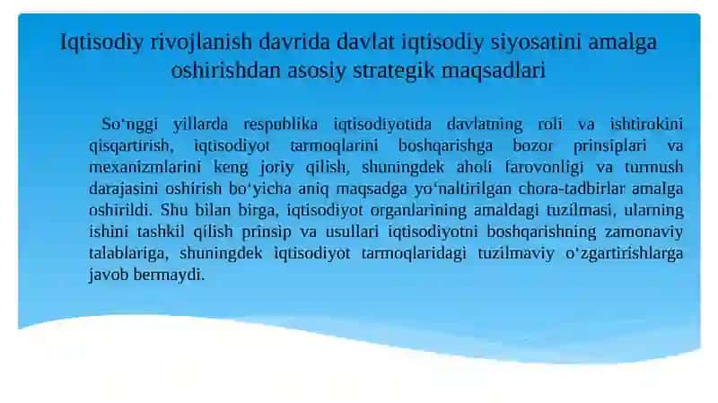 IQTISODIY SIYOSAT ASOSLARI VA TARKIBI 3