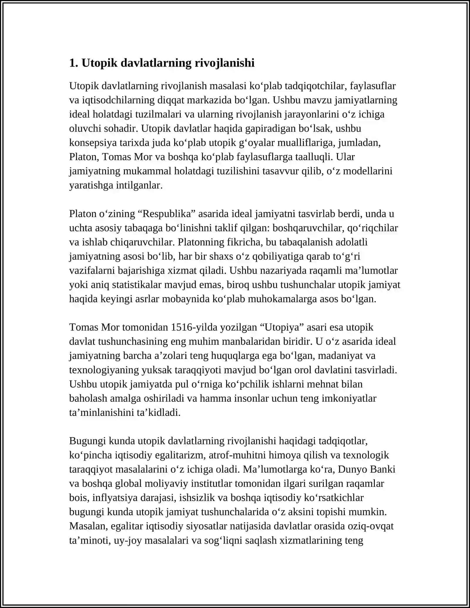 UTOPIKLAR, MARKS VA RADIKALLAR 3