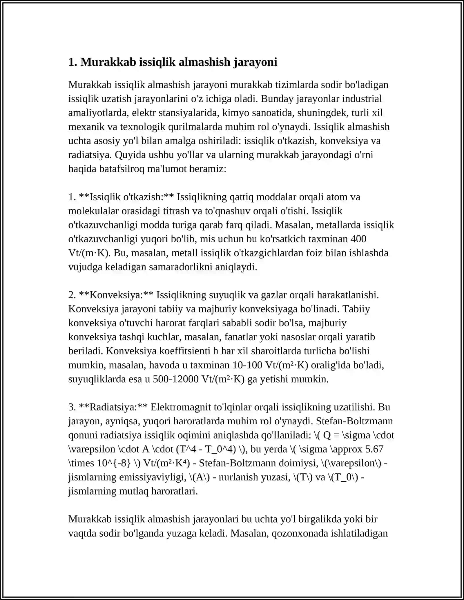 Murakkab issiqlik almashish 3