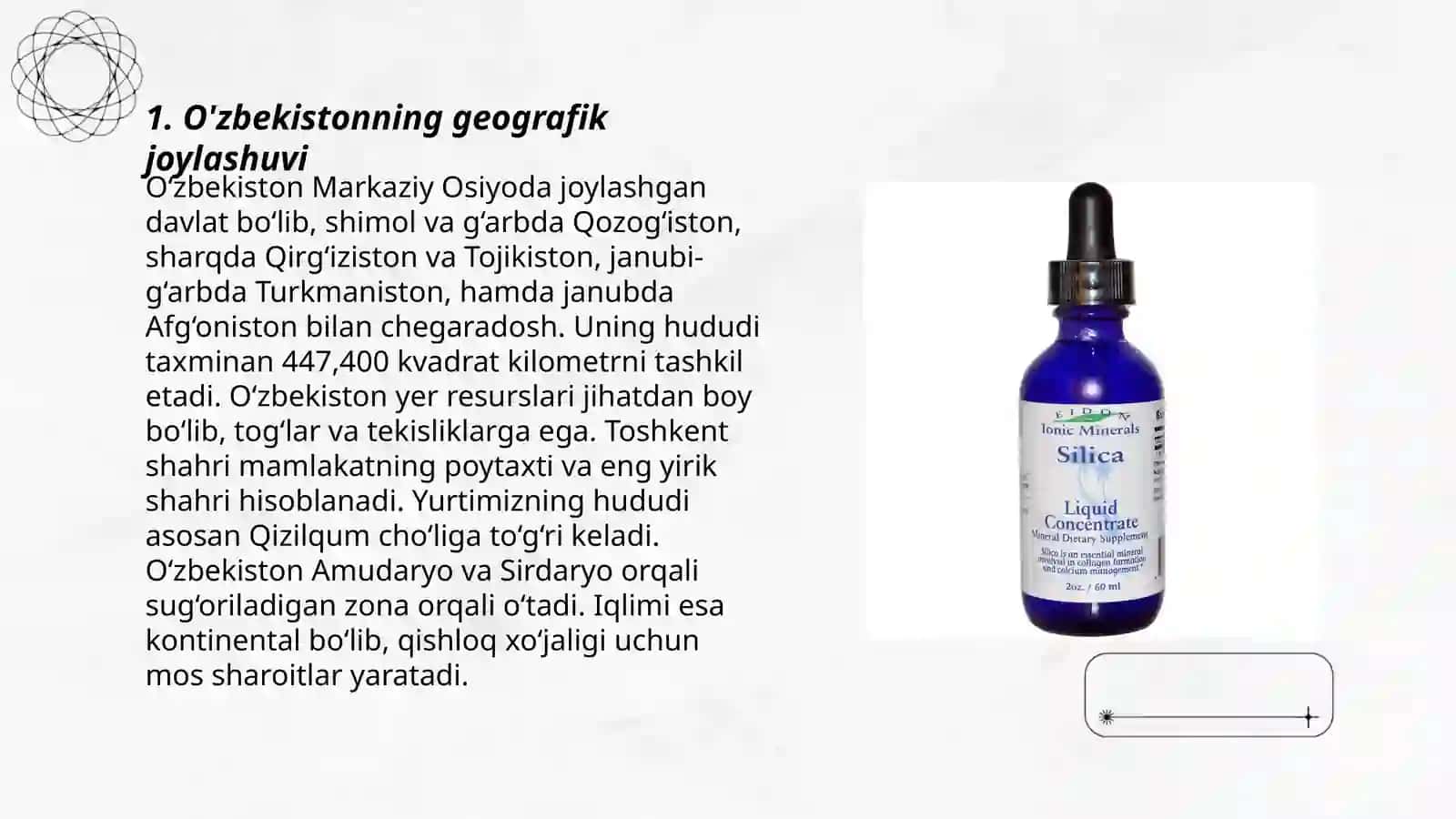O'zbekistonning tabiiy sharoiti va foydali qazilmalari 3
