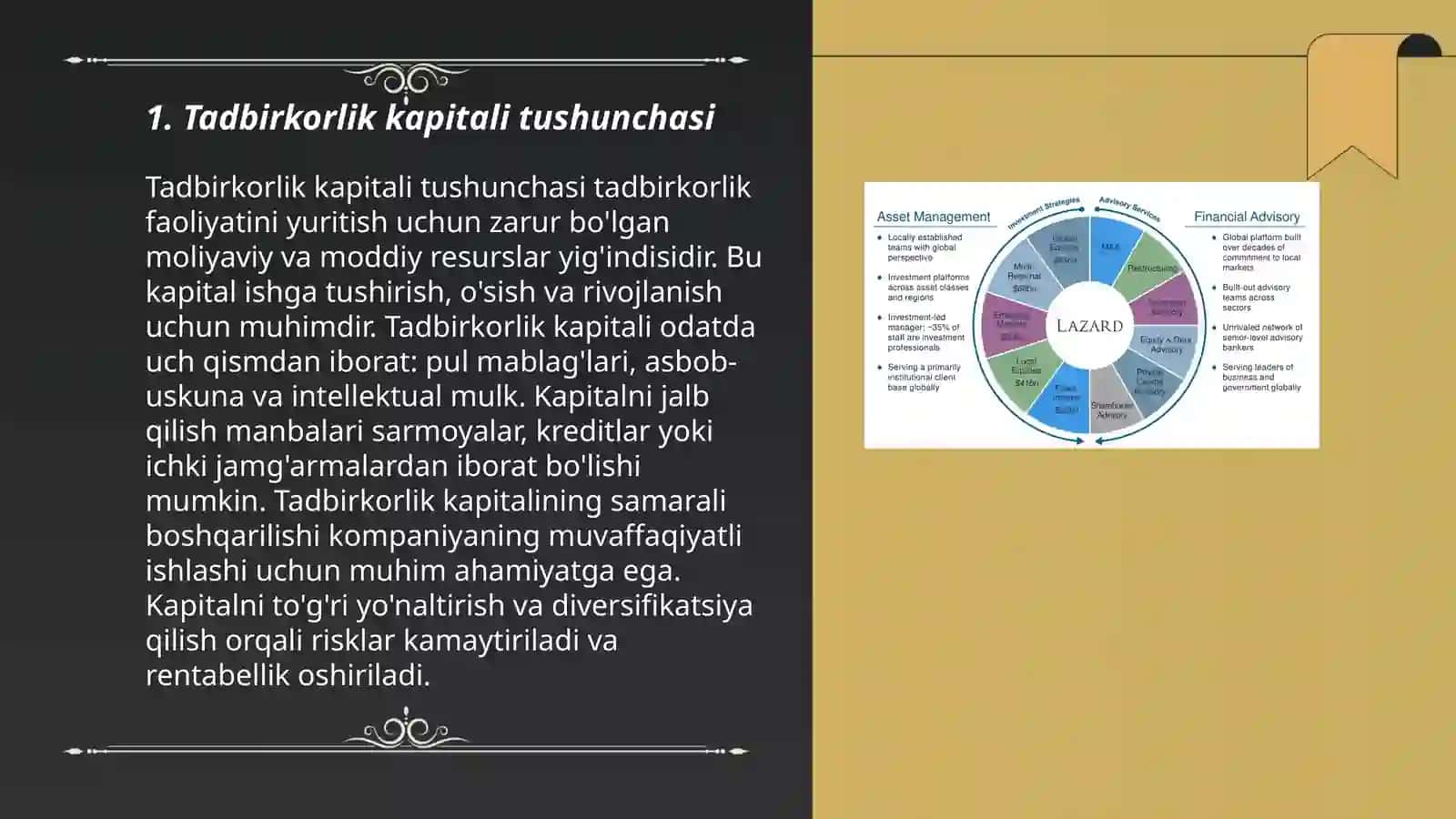 Tadbirkorlik kapitali va moliya manbalari 3