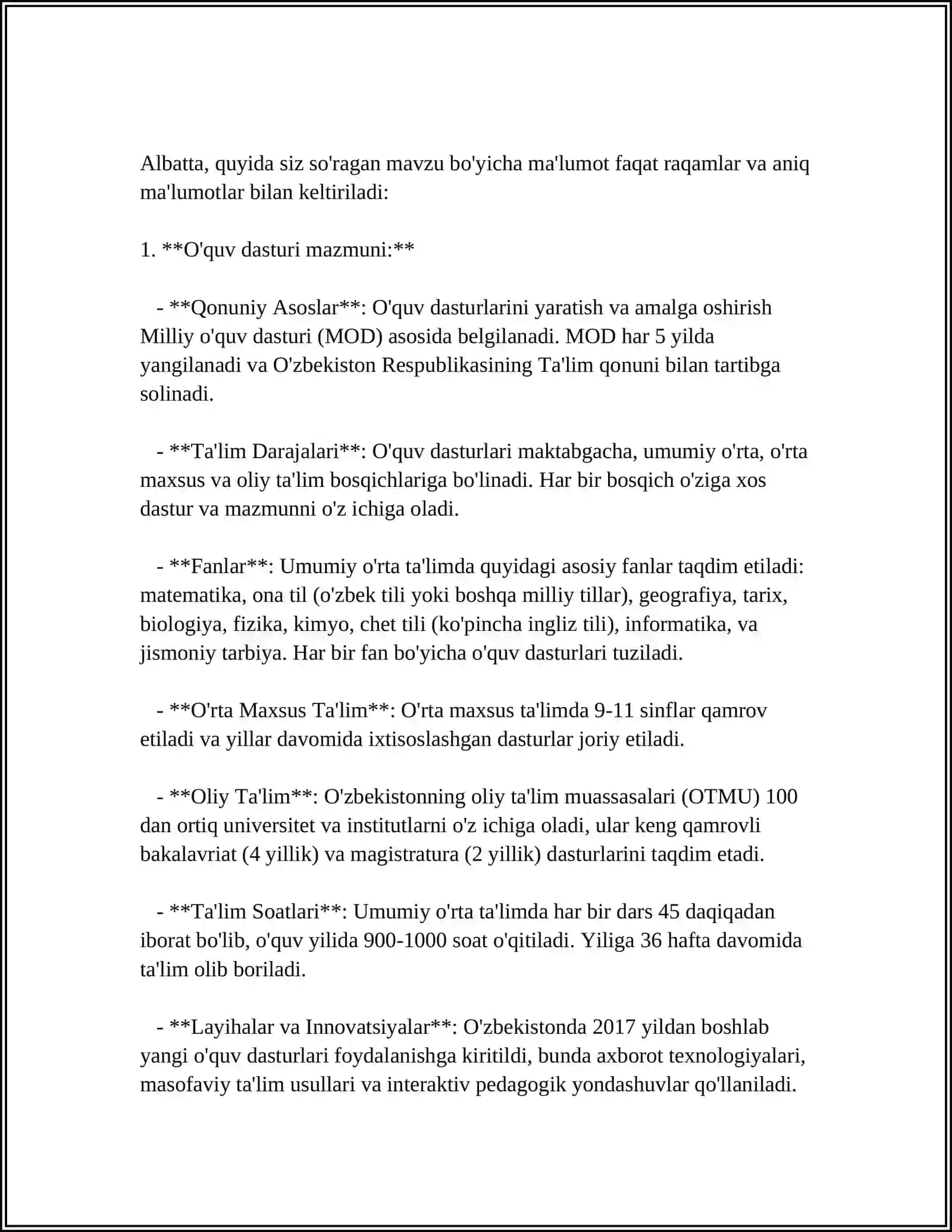 OK GA QO‘YILADIGAN TALABLAR 3