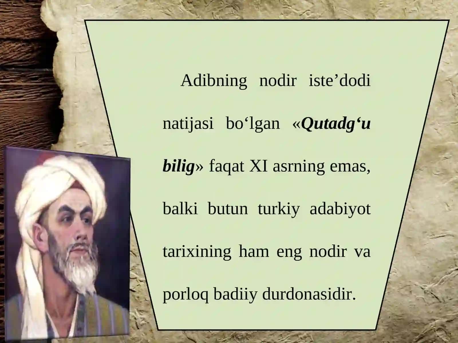 11-sinf Yusuf Xos Hojib hayoti va ijodi 3