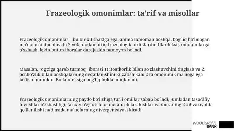 Frazemalarning semantik turlari 3