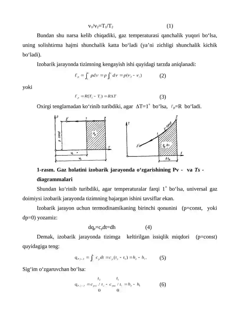 Ideal gazlardagi termоdinamik jarayonlar 3