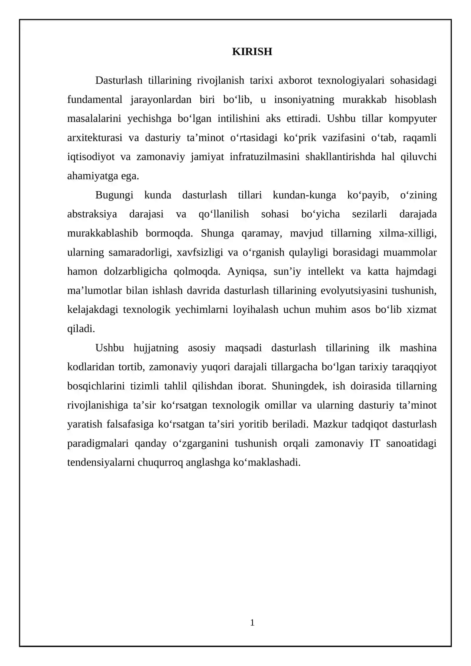 Dasturlash tillarining rivojlanish tarixi 3