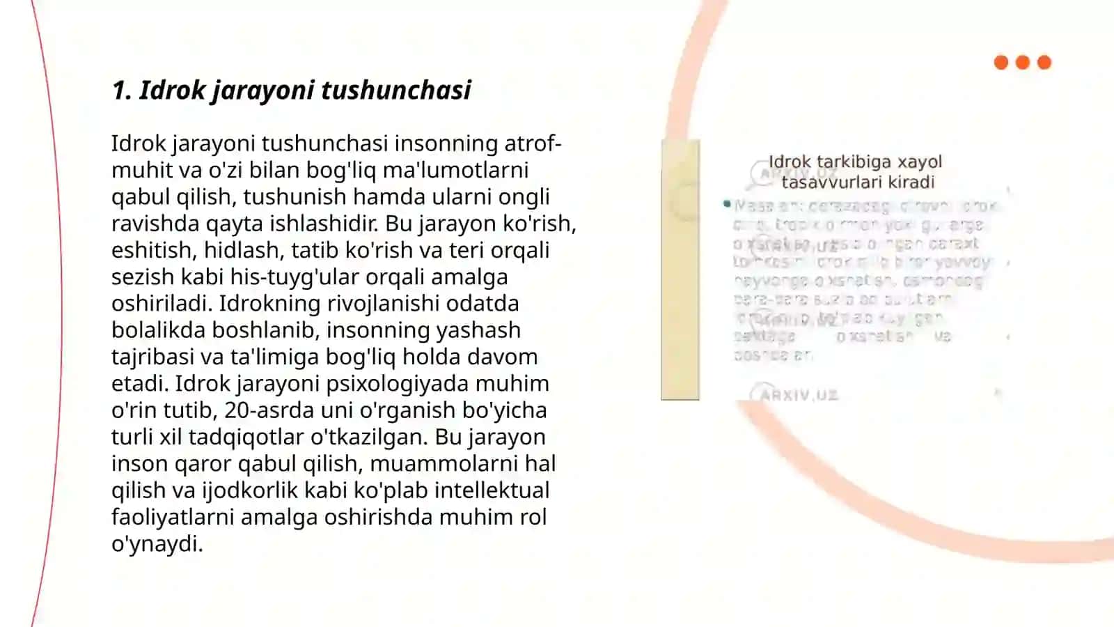 Idrok jarayoni va idrokdagi xatoliklar 3