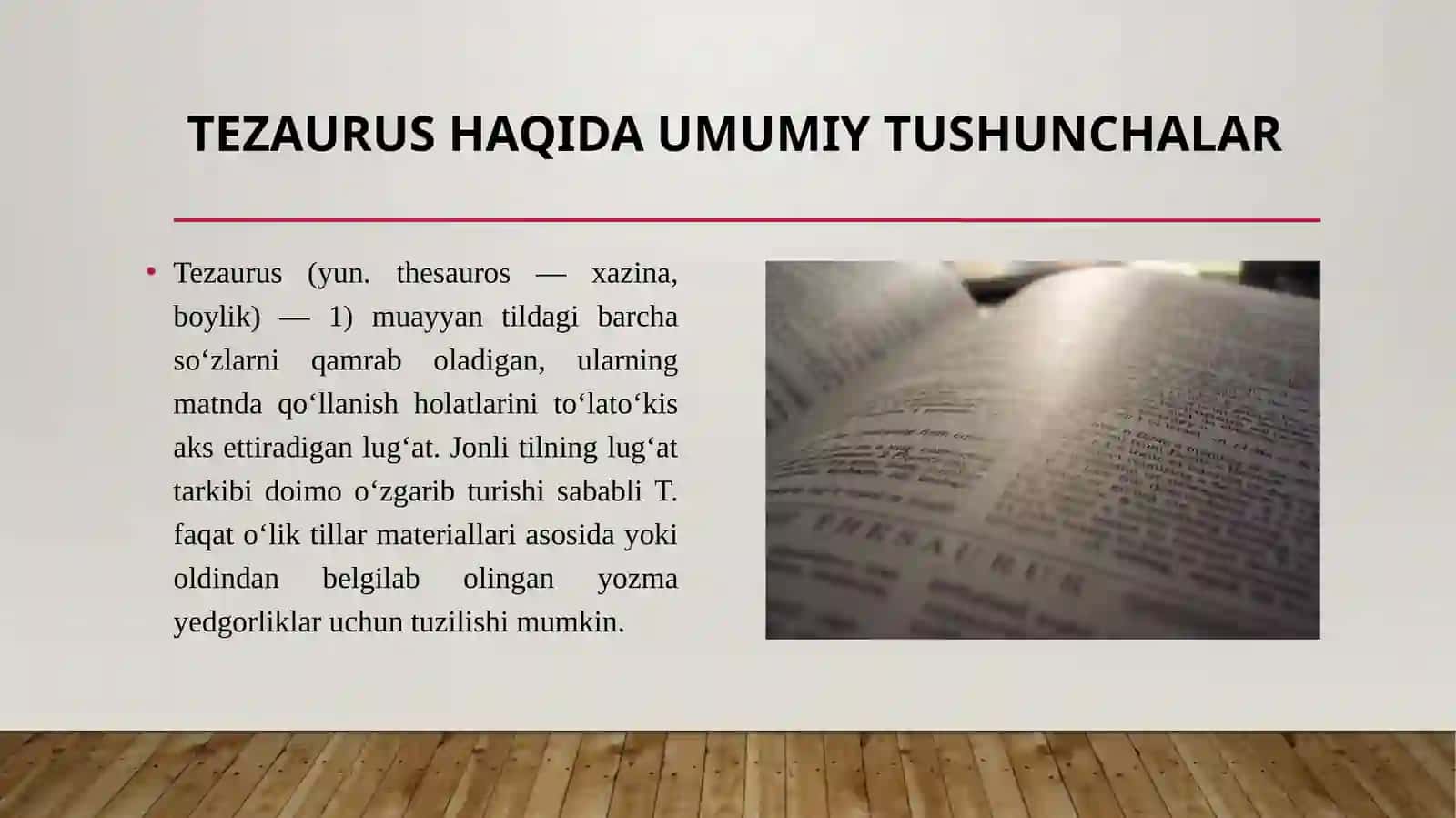 Tezaurus va chastotali lug’atlarning o’ziga xos jihatlari 3