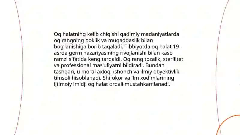 Oq halat poklik va axloq timsoli 3