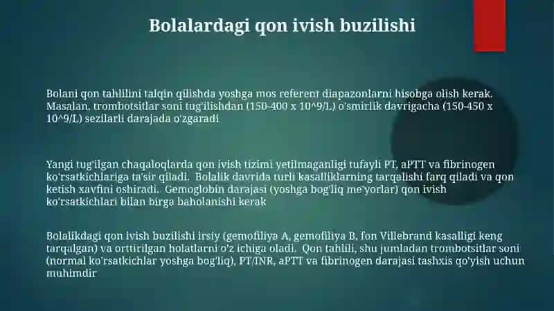 Yoshdagi Bolalarda Gemogramma va uning Interpritatsiyasi 3
