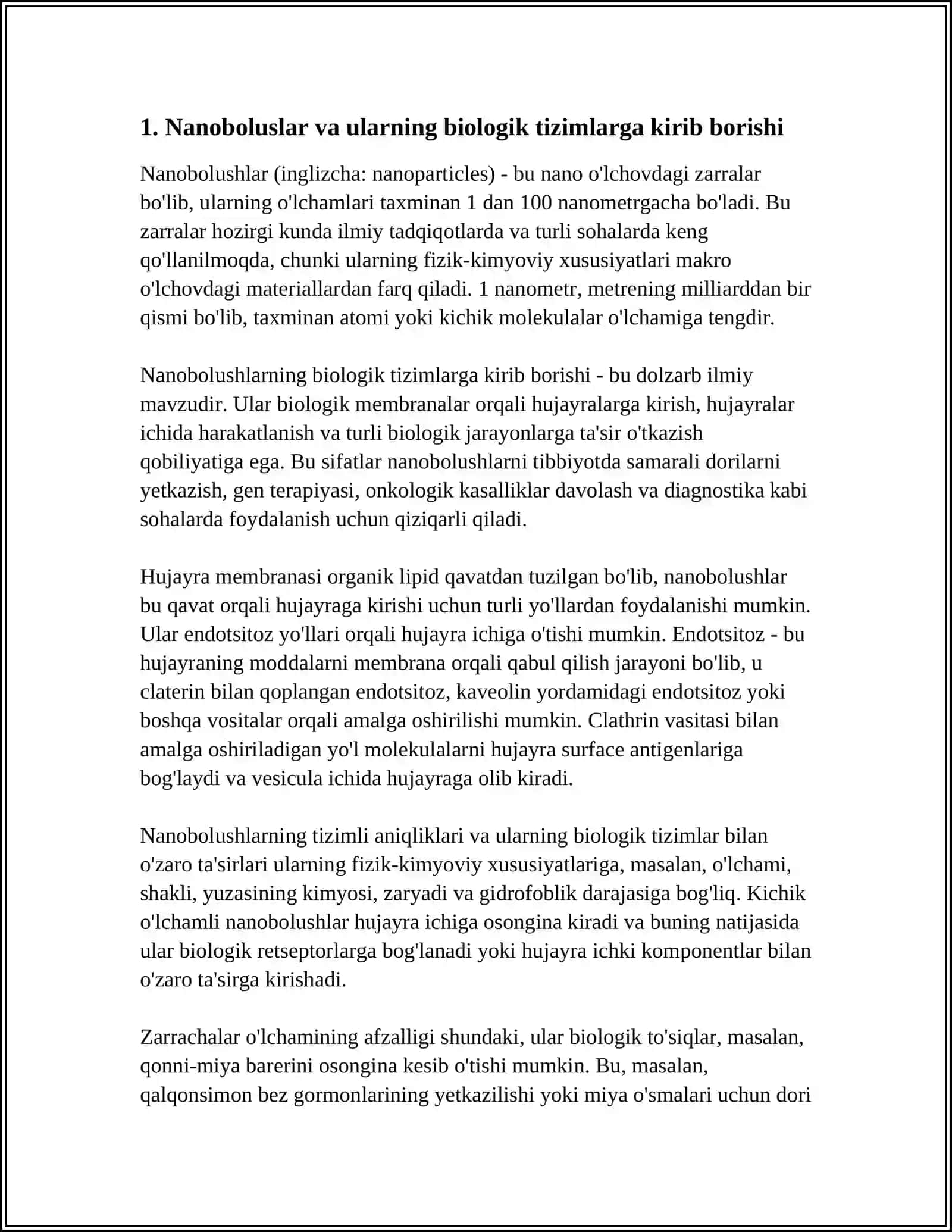 NANOBO’LAKCHALARNI TIRIK ORGANIZMGA TA'SIR ETISH MEXANIZMLARI 3