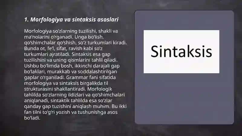 Morgologiya va Sintaksis 3