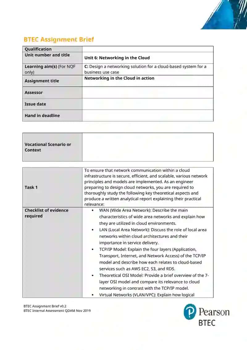 BTEC Assignment Brief 3
