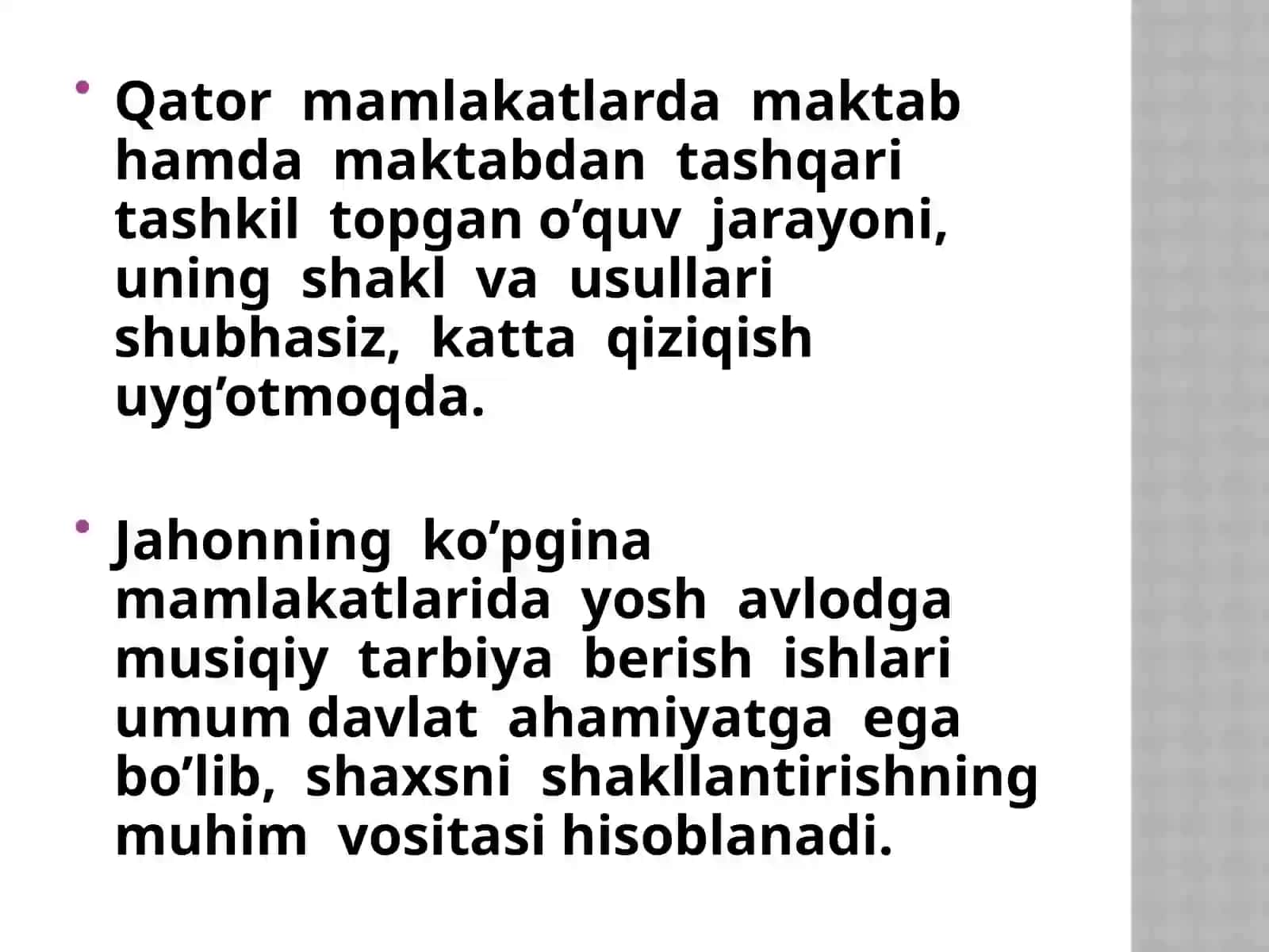 «Xorijiymamlakatlarda Musiqa tarbiyasi tizimi» 3