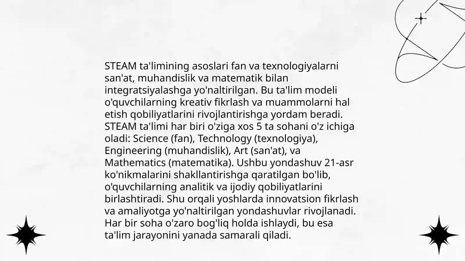 STEAM fanlararo integratsiya 3